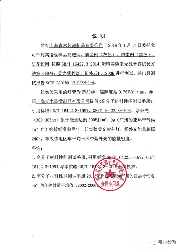 韋柏紗網(wǎng)紫外線(xiàn)檢測(cè)